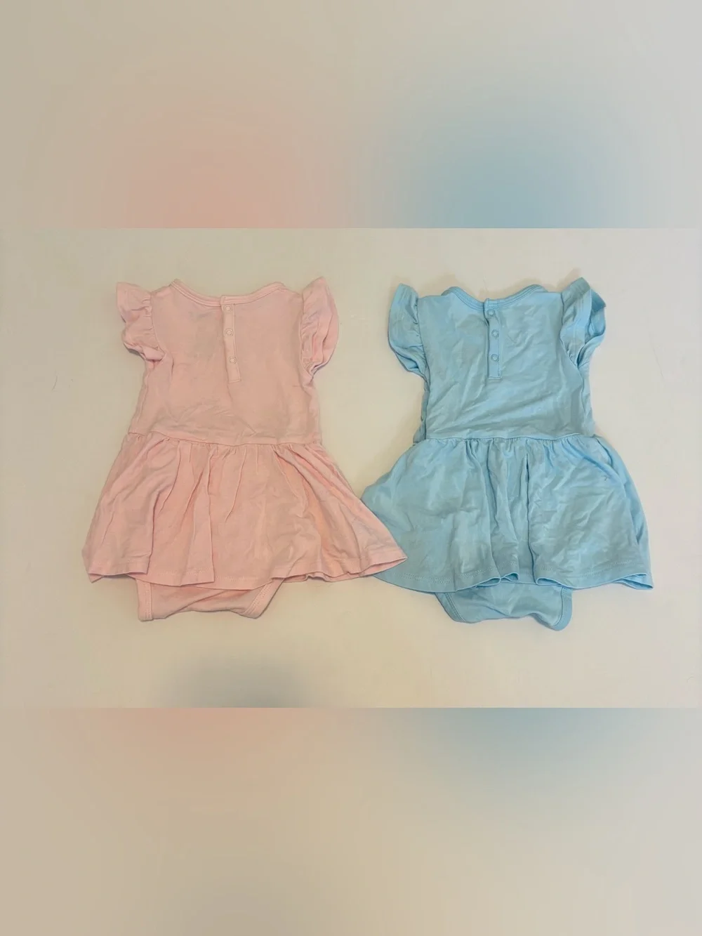Kyte BABY Twirl Dress Bundle Sakura Pink & Powder Blue 3-6Months